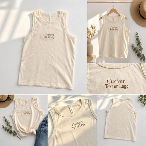 Custom Crop Tank Top Baby Tee Personalized Name & Logo Women’s Cropped Top Short Sleeve Slim Fit in Saudi Arabia