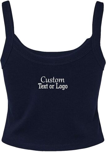 Custom Crop Tank Top Baby Tee Personalized Name & Logo Women’s Cropped Top Short Sleeve Slim Fit in Saudi Arabia