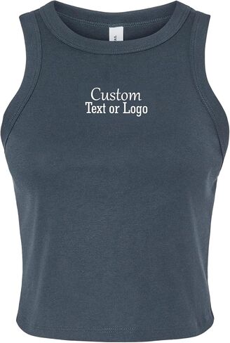 Custom Crop Tank Top Baby Tee Personalized Name & Logo Women’s Cropped Top Short Sleeve Slim Fit in Saudi Arabia