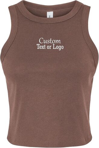 Custom Crop Tank Top Baby Tee Personalized Name & Logo Women’s Cropped Top Short Sleeve Slim Fit in Saudi Arabia