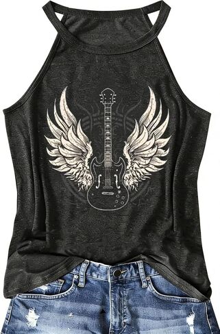 Halter Tank Tops for Women Boho Racerback Tank Tops Beach Vacation Graphic Tee Summer Sleeveless Camisole T-Shirts in Saudi Arabia