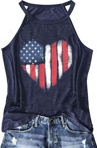 Halter Tank Tops for Women Boho Racerback Tank Tops Beach Vacation Graphic Tee Summer Sleeveless Camisole T-Shirts in Saudi Arabia