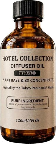 Hotel Diffuser Oil Inspired by Tokyo Peninsula – Fragrance & Essential Oil Blend for Waterless & Cold Air Diffusers – Sansho, Lemon, Sandal – Long-Lasting Aroma – Aromatherapy – 4 Fl Oz Glass Bottle in Saudi Arabia