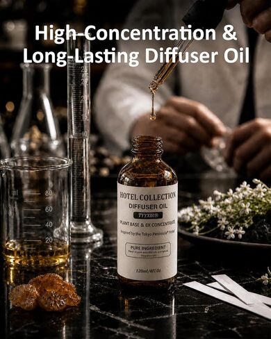 Hotel Diffuser Oil Inspired by Tokyo Peninsula – Fragrance & Essential Oil Blend for Waterless & Cold Air Diffusers – Sansho, Lemon, Sandal – Long-Lasting Aroma – Aromatherapy – 4 Fl Oz Glass Bottle in Saudi Arabia