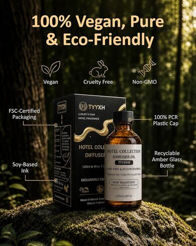 Hotel Diffuser Oil Inspired by Tokyo Peninsula – Fragrance & Essential Oil Blend for Waterless & Cold Air Diffusers – Sansho, Lemon, Sandal – Long-Lasting Aroma – Aromatherapy – 4 Fl Oz Glass Bottle in Saudi Arabia