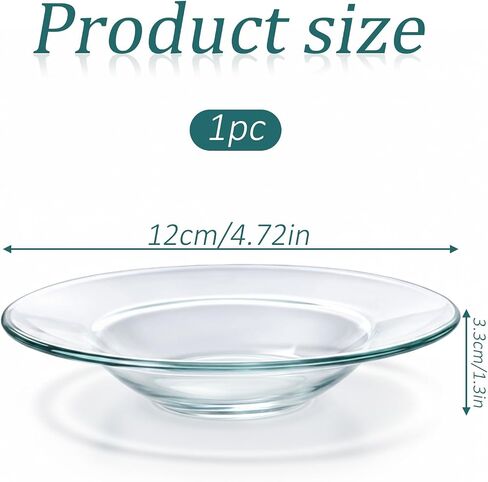 Wax Warmer Replacement Dish 4.7in Replacement Oil Warmer Dish Glass Candle Warmers Plate Wax Melt Liners for Therapy Lamp Electric Lamps Tray Waxes Melt Liner Oil Warmers in Saudi Arabia