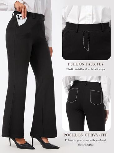 Women's Bootcut Dress Pants Yoga Slacks Work Trousers Dressy Casual Petite/Regular/Tall/Extra Tall in Saudi Arabia
