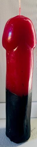 Penis Genital Image Figure Candle/Multi-Color & Double Action Red & Black 7.5" in Saudi Arabia