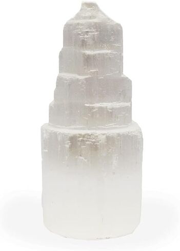 Selenite Tower / 4'' Tall / 1pc / Crystals and Healing Stones, Spiritual Gifts, Reiki, Chakra, Yoga, Meditation Accessories/Torre de Selenita in Kuwait