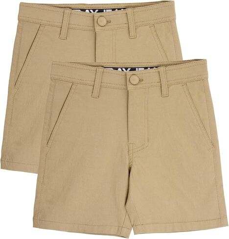 X RAY 2 Pack Boys (2T - 18) Regular Fit Stretch Chino Golf Short, Kids Flat Front Casual Dress Shorts in Saudi Arabia