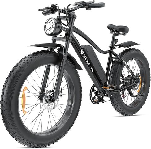 isinwheel M10 Plus/Pro Electric Bike for Adults 28/22mph 1000W Peak Motor, Mountain Ebike Removable Battery 75/55 Miles Range, 7 Speed Shift, 26/20 x 4.0 Fat Tire Adults Electric Bicycles in Kuwait