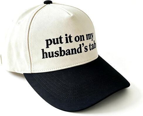 Put It On My Husband's Tab Funny Trucker Hats Women Vintage Adjustable Baseball Cap Embroidery Fashion Trucker Hat in Saudi Arabia
