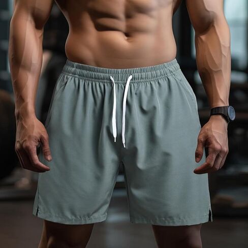 Men’s Athletic Shorts Loose-Fit Gym Shorts with Drawstring Waist for Summer Workout Training and Casual Wear in Kuwait