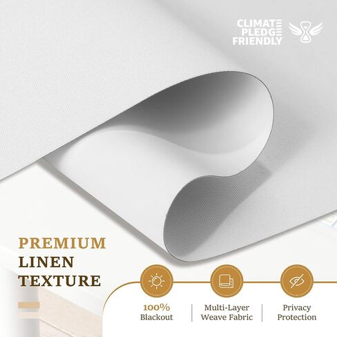Grandekor Cordless Roller Shades for Windows, Blackout Blinds Room Darkening Pull Down Shades with Free-Stop System, Thermal Insulated UV Protection for Home Office,White 34"x72" in Saudi Arabia