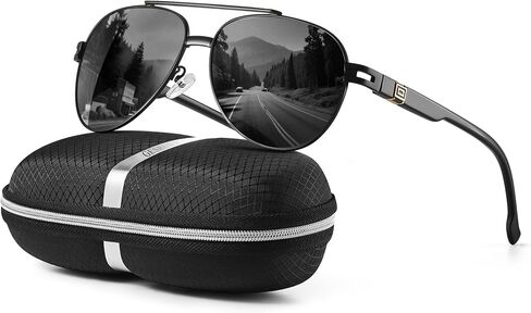 Polarized Aviator Sunglasses for Men Women- Fashion Shades Retro Sun Glasses Driving Fishing Golf UV Protection in Saudi Arabia