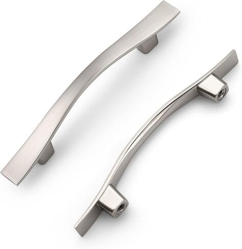 KNOBWELL 30 Pack 3 inch Cabinet Handles Brushed Nickel, Silver Drawer Pulls Vintage Cabinet Door Handles for Cupboard Vanity Closet, 4-3/4" Overall Length in Saudi Arabia