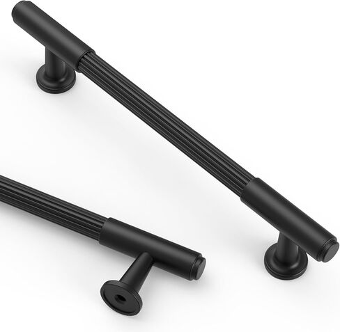 Asidrama 10 Pack 5 Inch(128mm) Matte Black Cabinet pulls Kitchen Cabinet Handles, Cabinet Pulls Kitchen Cabinet Hardware for Cupboard Drawer Pulls 2304 in Saudi Arabia