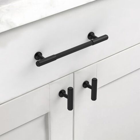 Asidrama 10 Pack 5 Inch(128mm) Matte Black Cabinet pulls Kitchen Cabinet Handles, Cabinet Pulls Kitchen Cabinet Hardware for Cupboard Drawer Pulls 2304 in Saudi Arabia