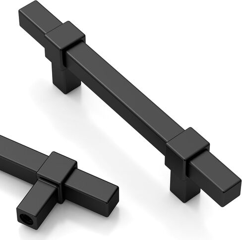 Asidrama 10 Pack 3 Inch(76mm) Matte Black Cabinet Handles Kitchen Cabinet Handles Black Cabinet Pulls Cabinet Hardware for Cupboard Drawer 4638 in Saudi Arabia