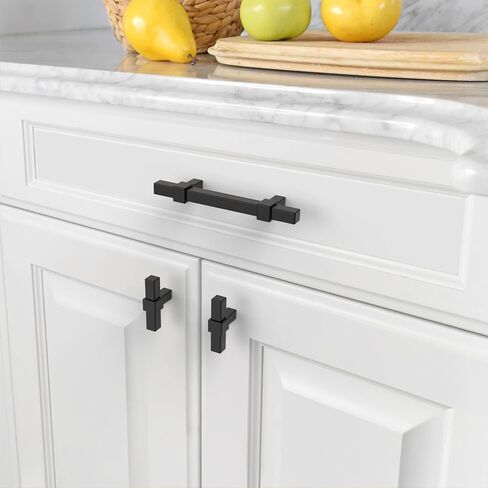 Asidrama 10 Pack 3 Inch(76mm) Matte Black Cabinet Handles Kitchen Cabinet Handles Black Cabinet Pulls Cabinet Hardware for Cupboard Drawer 4638 in Saudi Arabia