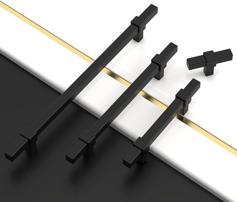 Asidrama 10 Pack 3 Inch(76mm) Matte Black Cabinet Handles Kitchen Cabinet Handles Black Cabinet Pulls Cabinet Hardware for Cupboard Drawer 4638 in Saudi Arabia