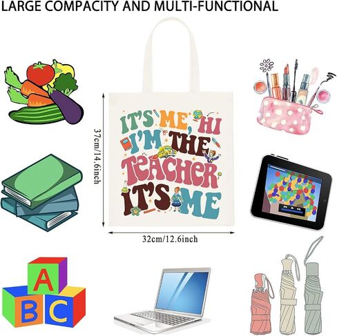 هدية المعلم WCGXKO إنها Me Hi I'm The Teacher It's Me حقيبة قماشية in Kuwait