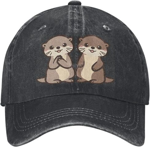 Baseball Cap Cute Otters Printed, Birthday Gift, One Size Fits Most in Kuwait