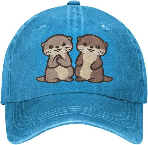 Baseball Cap Cute Otters Printed, Birthday Gift, One Size Fits Most in Kuwait