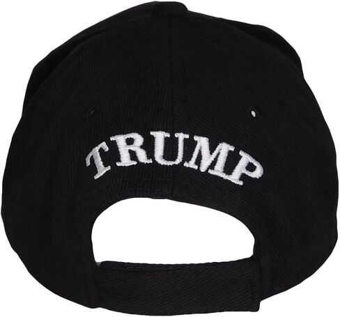 Trade Winds Trump Signature 45-47 USA Flag Black Cotton Adjustable Embroidered Cap Hat in Kuwait