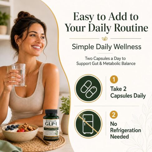 GLP‑1 Advanced Synbiotic – 12‑in-1 Formula with Akkermansia, Berberine & Polyphenols – Premium Daily Supplement – 60 Capsules in Saudi Arabia