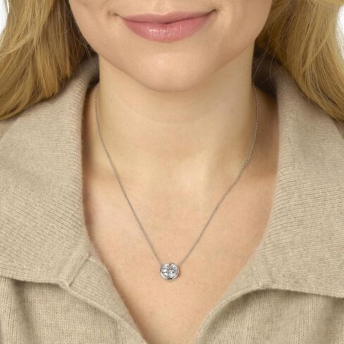 IGI Certified 1/4 to 3 Carat Lab Grown Diamond Round Solitaire Pendant Necklace for Women in 14K Gold (D-E-F/G-H, VS1-VS2, 0.25 to 3.00 cttw) 16 to 18 Inch Adjustable Chain Lobster Claw in Saudi Arabia