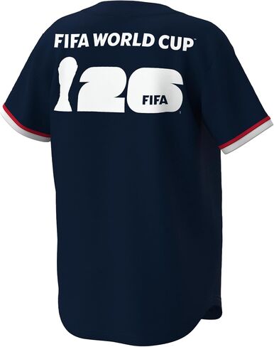Outerstuff FIFA World Cup 2026 Mens Short Sleeve Button Front Baseball Jersey in Saudi Arabia