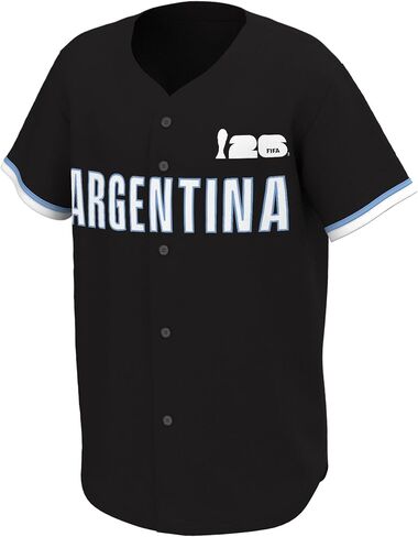 Outerstuff FIFA World Cup 2026 Mens Short Sleeve Button Front Baseball Jersey in Saudi Arabia
