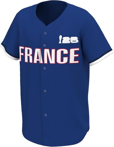 Outerstuff FIFA World Cup 2026 Mens Short Sleeve Button Front Baseball Jersey in Saudi Arabia