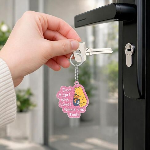Cute Pooh Bear Keychain, Pooh Bear Gifts for Besties Coworkers Women, Cute Keychain for Bag Purse Keys, Friendship Gifts in Kuwait