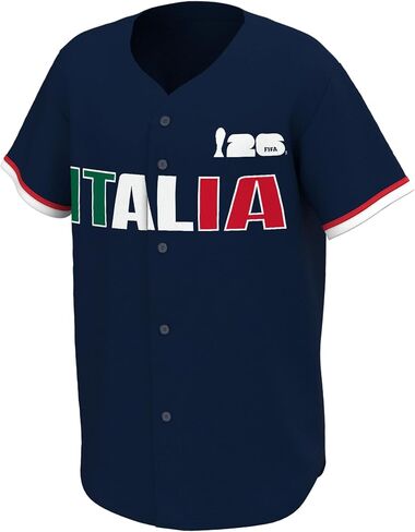 Outerstuff FIFA World Cup 2026 Mens Short Sleeve Button Front Baseball Jersey in Saudi Arabia