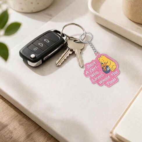 Cute Pooh Bear Keychain, Pooh Bear Gifts for Besties Coworkers Women, Cute Keychain for Bag Purse Keys, Friendship Gifts in Kuwait