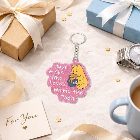 Cute Pooh Bear Keychain, Pooh Bear Gifts for Besties Coworkers Women, Cute Keychain for Bag Purse Keys, Friendship Gifts in Kuwait