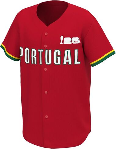 Outerstuff FIFA World Cup 2026 Mens Short Sleeve Button Front Baseball Jersey in Saudi Arabia