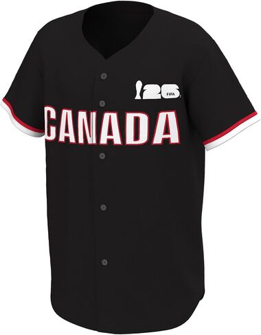 Outerstuff FIFA World Cup 2026 Mens Short Sleeve Button Front Baseball Jersey in Saudi Arabia