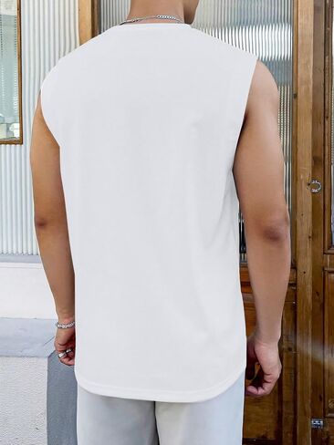 Men's Quick Dry Crew Neck Sleeveless Athletic Tank Top Workout Gym Tee Tops in Kuwait