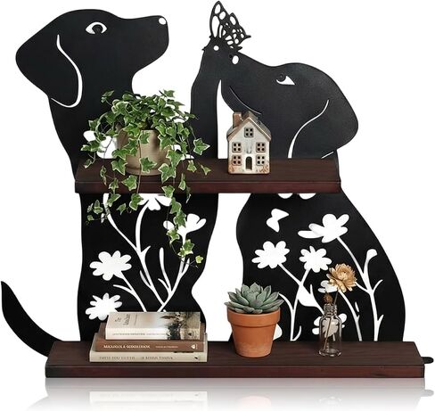 Dog Wall Decor Floating Shelf Rustic Wooden Shelf Decorative Room, Living Room,Bathroom Entryway - Pet Decor for Dogs Lovers, Cute Shaped Wall Mounted in Saudi Arabia