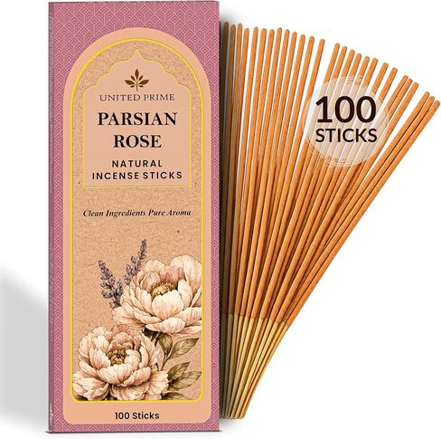 Pure Lavender Incense Sticks, 100 Sticks, No Charcoal Clean Burning, Organic Non Toxic Insence,100% Natural sustainably harvested, Spiritual Healing Calming Aroma for Positive Vibes in Saudi Arabia