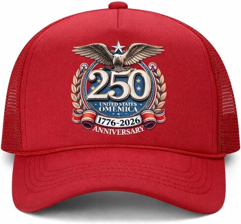 USA 250th Anniversary Hat 1776-2026 – Patriotic Eagle Trucker Cap – America 250 Years Independence Hat – Mesh Snapback Fourth of July Cap for Men Women Multicolor in Kuwait