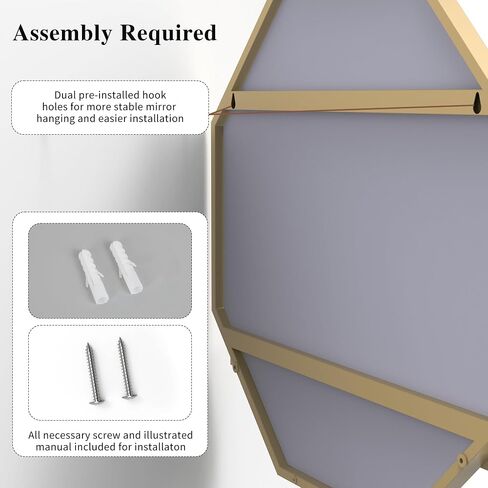 BEAUTME Wall Mirror with Shelf and Hooks, 32x22 Inch Metal Framed Round Bathroom Mirrors with Shelf, Modern Farmhouse Wall Decor for Living Room Bedroom Entryway, Vertical (White) in Saudi Arabia