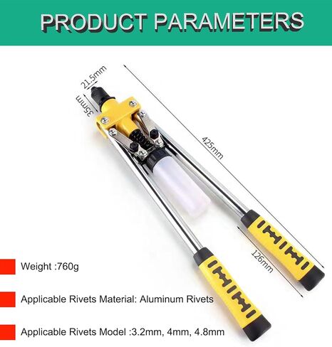 17" Rivet Gun,Extended Length,High Hardness,Anti-Rust,Reduces Hand Fatigue. in Saudi Arabia