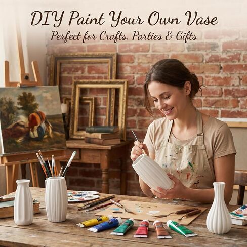 Kimdio White Ceramic Bud Vase for Table Decor, 12pcs Small Pottery Vases for Flowers Mini Ceramic Vases for Pampas Grass Vase Bulk for Wedding Dining Room Christmas Home in Saudi Arabia