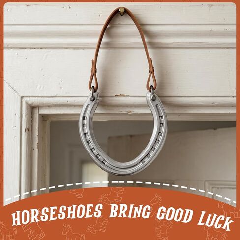 مجموعات هدايا ديكور الحائط من Yerliker Lucky Horseshoe، زينة حدوة حصان ريفية، هدية الترحيب بالمنزل الجديد لعيد الميلاد والتخرج وحفلات الزفاف الغربية in Kuwait