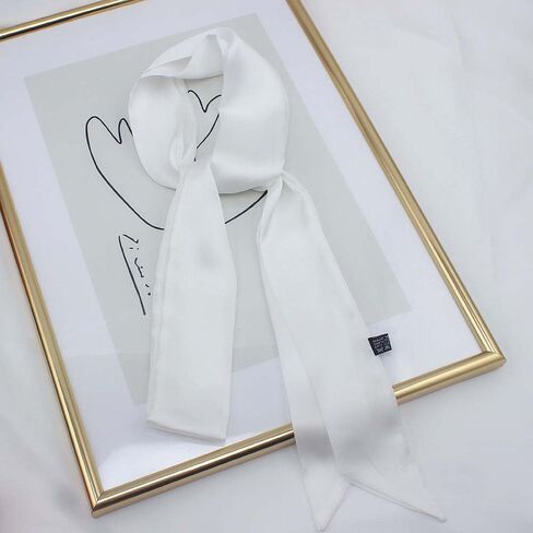 Sash Belt for Dress Women Hair Ribbon Scarf Long Skinny Satin Belt Sash Solid Necktie Neck Scarf Handbag Wrap ZWJ01 in Saudi Arabia