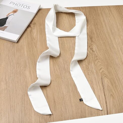 Sash Belt for Dress Women Hair Ribbon Scarf Long Skinny Satin Belt Sash Solid Necktie Neck Scarf Handbag Wrap ZWJ01 in Saudi Arabia